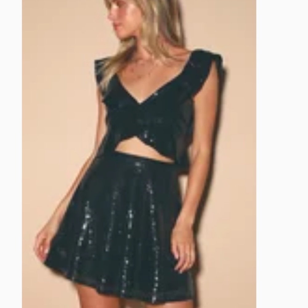 Lulus sequined 2 piece dress